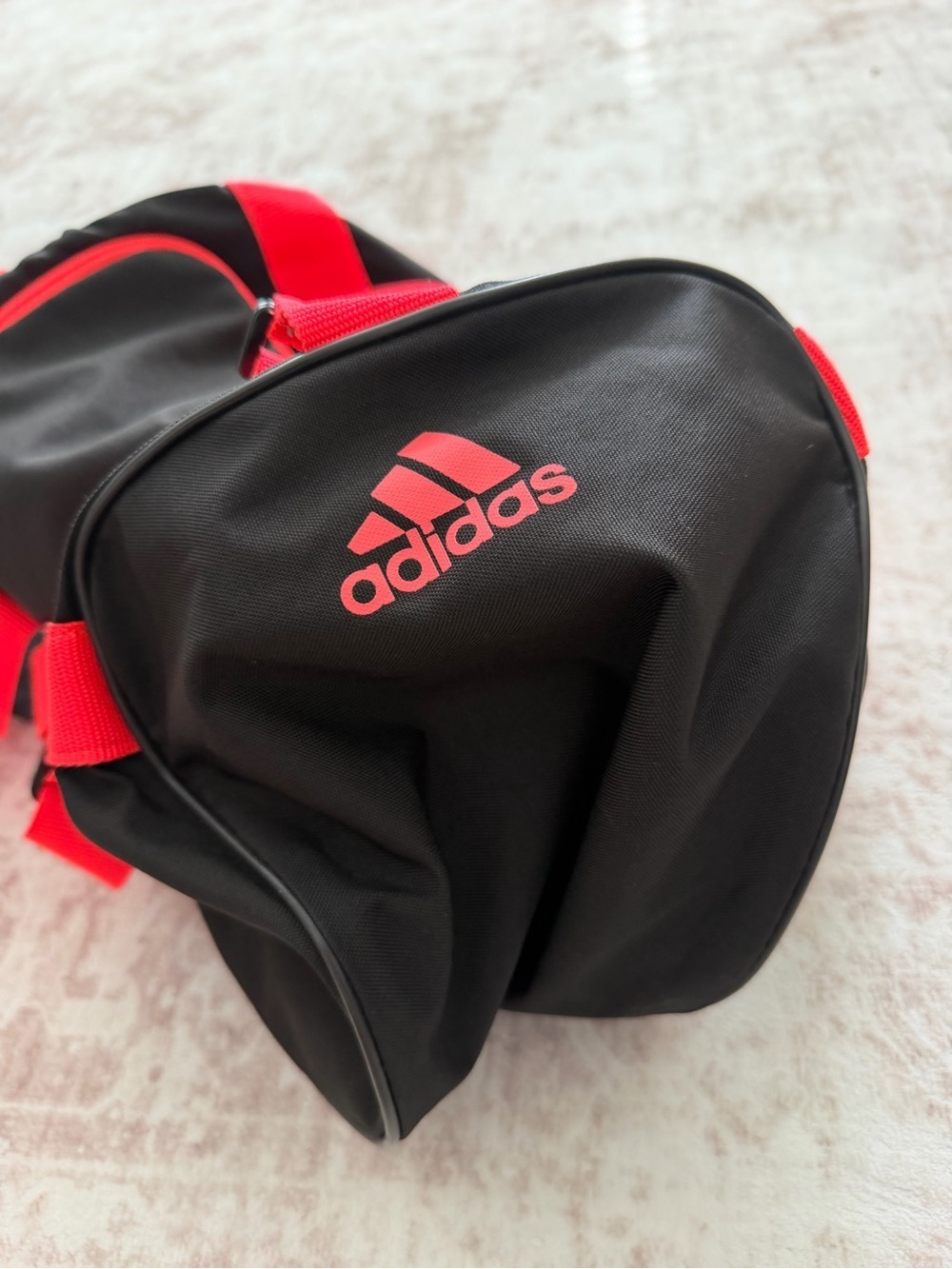 Adidas Black & Bright Pink Logo Duffel Bag - Picture 5 of 5
